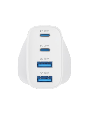 DEVIA CARGADOR PRO1 QC 40W 2 USBa / 2 USBc (UK)