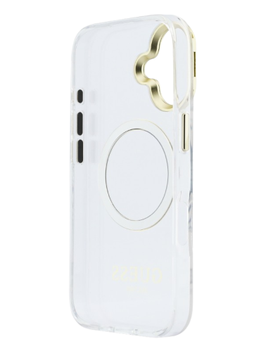 GUESS CARCASA MAGSAFE SOPORTE CAMARA IPHONE 16 DORADO