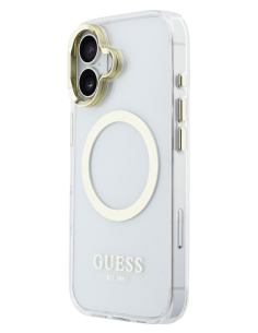 GUESS CARCASA MAGSAFE SOPORTE CAMARA IPHONE 17 DORADO 2