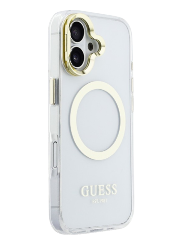 GUESS CARCASA MAGSAFE SOPORTE CAMARA IPHONE 17 DORADO