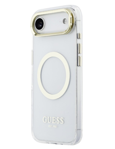 GUESS CARCASA MAGSAFE SOPORTE CAMARA IPHONE AIR DORADO