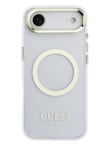 GUESS CARCASA MAGSAFE SOPORTE CAMARA IPHONE AIR DORADO