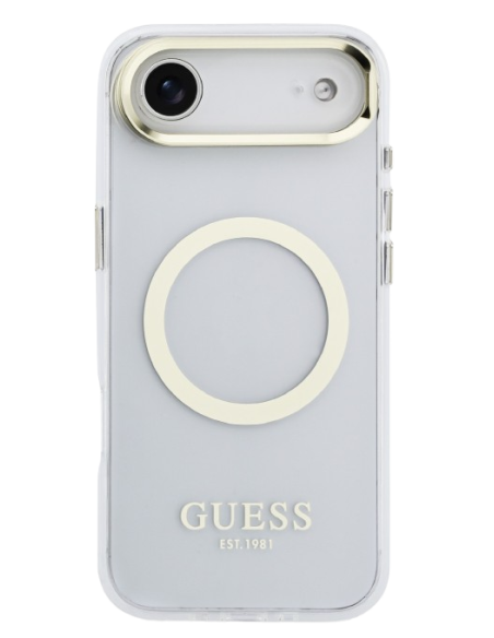 GUESS CARCASA MAGSAFE SOPORTE CAMARA IPHONE AIR DORADO