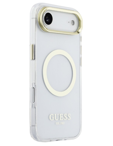 GUESS CARCASA MAGSAFE SOPORTE CAMARA IPHONE AIR DORADO