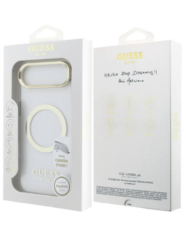 GUESS CARCASA MAGSAFE SOPORTE CAMARA IPHONE AIR DORADO