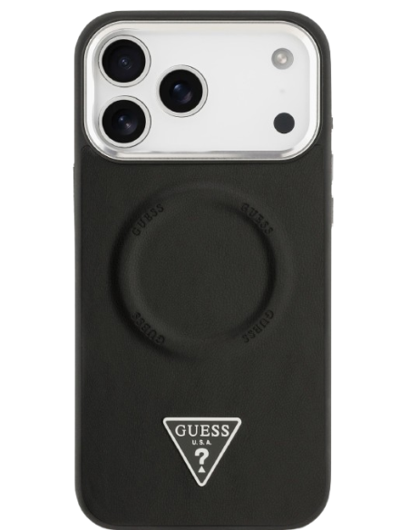 GUESS CARCASA MAGSAFE TRIANGLE IPHONE 17 PRO MAX NEGRO