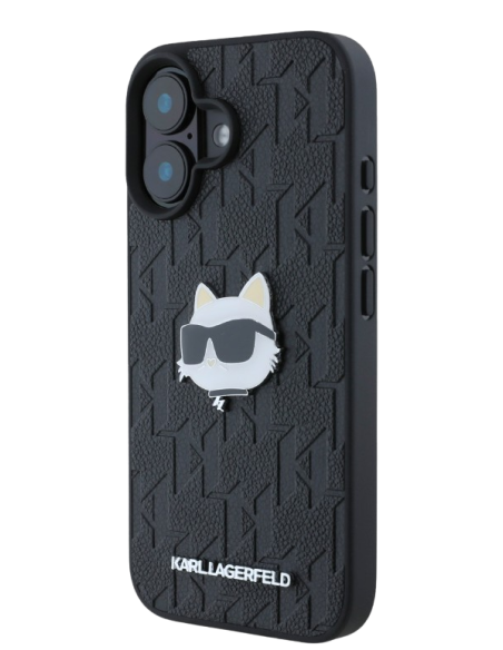 KARL LAGERFELD CARCASA CHOUPETTE PIN IPHONE 16 PLUS NEGRO