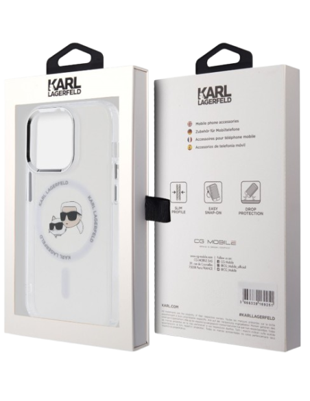 KARL LAGERFELD CARCASA MAGSAFE IML K&C HEADS IPHONE 15 PRO MAX