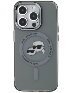 KARL LAGERFELD CARCASA MAGSAFE IML K&C HEADS IPHONE 15 PRO MAX NEGRO 2