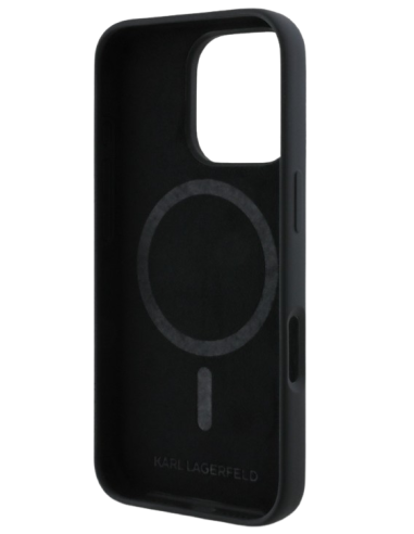 KARL LAGERFELD CARCASA MAGSAFE KARL HEAD IPHONE 16 PRO MAX NEGRO