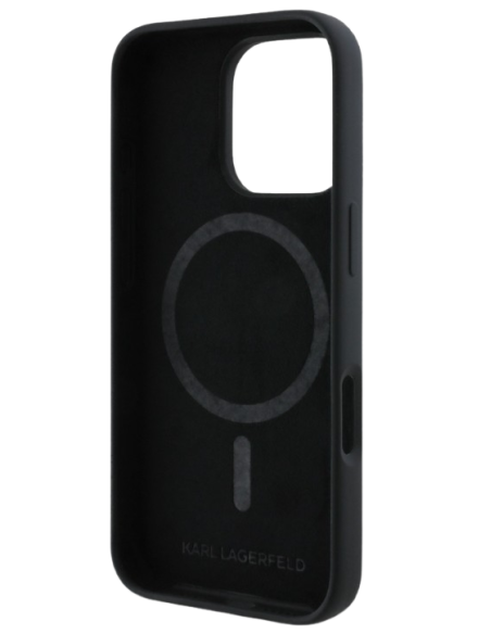 KARL LAGERFELD CARCASA MAGSAFE KARL HEAD IPHONE 16 PRO MAX NEGRO
