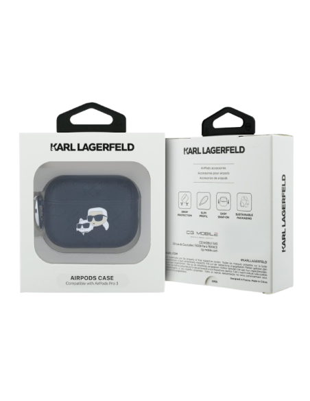 KARL LAGERFELD FUNDA K&C PIN AIRPODS PRO 3 NEGRO