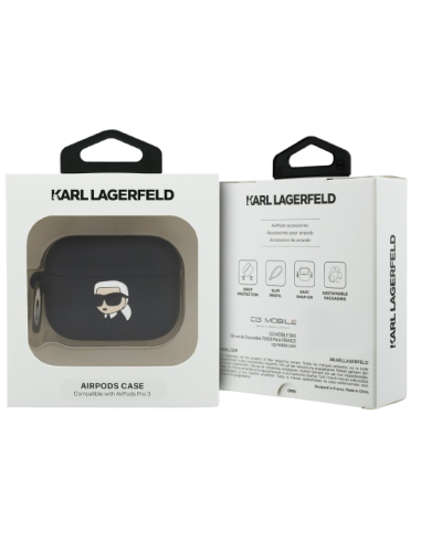 KARL LAGERFELD FUNDA SILICONA KARL NFT 3D AIRPODS PRO 3 NEGRO