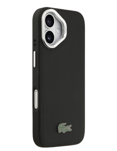 LACOSTE CARCASA MAGSAFE SOPORTE CAMARA IPHONE 17 NEGRO