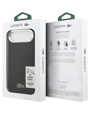 LACOSTE CARCASA MAGSAFE SOPORTE CAMARA IPHONE AIR NEGRO