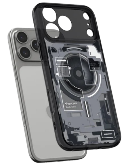 SPIGEN CARCASA ULTRA HYBRID MAGSAFE IPHONE 17 PRO NEGRO