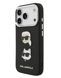 KARL LAGERFELD CARCASA GRAINED K&C HEADS IPHONE 17 PRO NEGRO