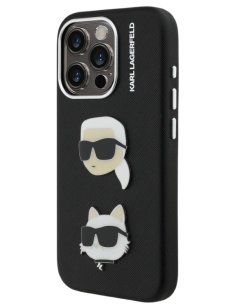 KARL LAGERFELD CARCASA GRAINED K&C IPHONE 15 PRO MAX NEGRO