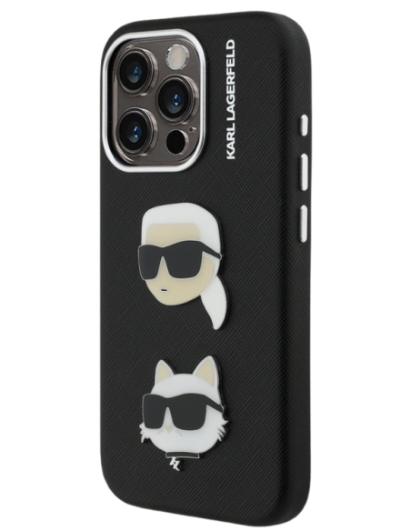 KARL LAGERFELD CARCASA GRAINED K&C IPHONE 16 PRO MAX NEGRO