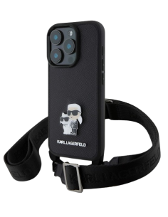 KARL LAGERFELD CARCASA K&C CROSSBODY IPHONE 16 PRO NEGRO