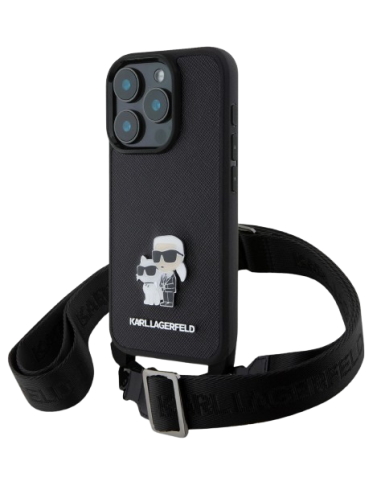 KARL LAGERFELD CARCASA K&C CROSSBODY IPHONE 16 PRO NEGRO