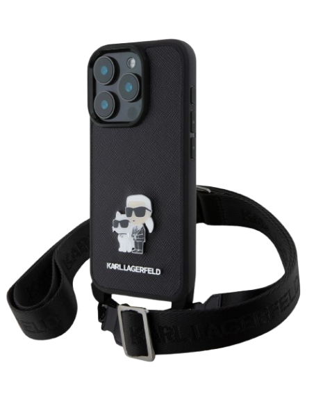 KARL LAGERFELD CARCASA K&C CROSSBODY IPHONE 16 PRO NEGRO