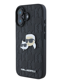 KARL LAGERFELD CARCASA K&C HEADS IPHONE 16 PLUS NEGRO
