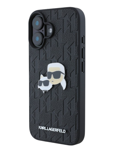 KARL LAGERFELD CARCASA K&C HEADS IPHONE 16 PLUS NEGRO