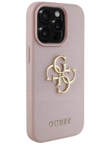 GUESS CARCASA GRAINED 4G IPHONE 15 PRO ROSA