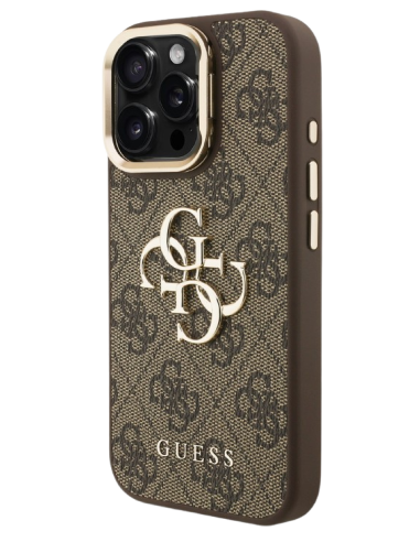 GUESS CARCASA 4G SOPORTE CAMARA IPHONE 15 PRO MAX MARRON