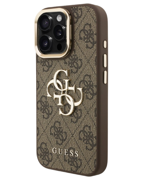 GUESS CARCASA 4G SOPORTE CAMARA IPHONE 15 PRO MAX MARRON
