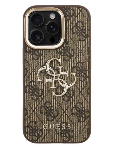 GUESS CARCASA 4G SOPORTE CAMARA IPHONE 15 PRO MAX MARRON