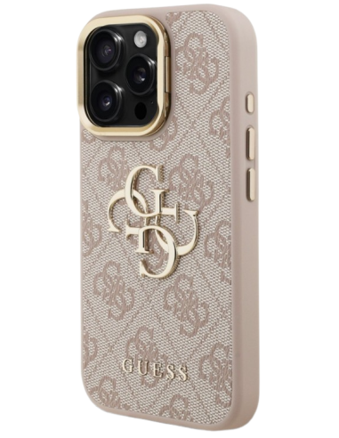 GUESS CARCASA 4G SOPORTE CAMARA IPHONE 15 PRO MAX ROSA