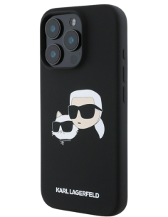 KARL LAGERFELD CARCASA MAGSAFE K&C HEADS IPHONE 16 PRO MAX NEGRO