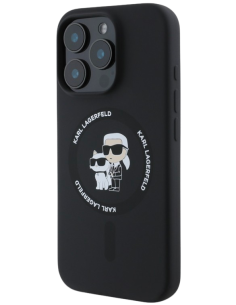 KARL LAGERFELD CARCASA MAGSAFE K&C IPHONE 16 PRO MAX NEGRO