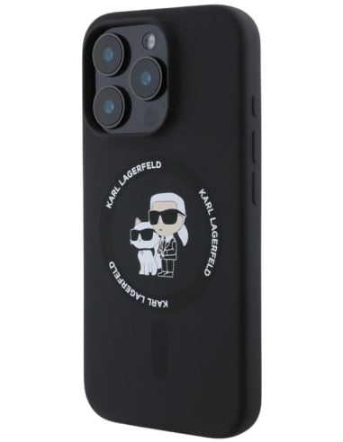KARL LAGERFELD CARCASA MAGSAFE K&C IPHONE 16 PRO MAX NEGRO