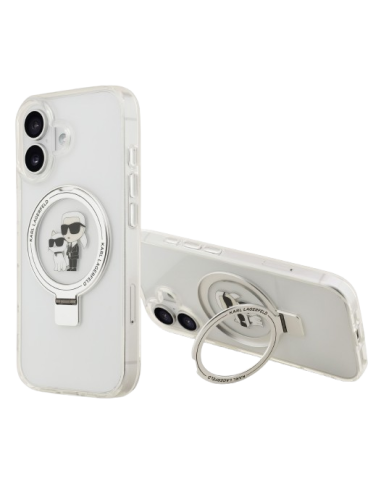 KARL LAGERFELD CARCASA MAGSAFE RINGSTAND IPHONE 17 BLANCO