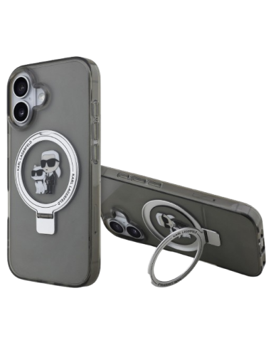 KARL LAGERFELD CARCASA MAGSAFE RINGSTAND IPHONE 17 NEGRO