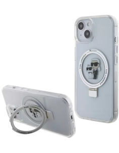KARL LAGERFELD CARCASA MAGSAFE RINGSTAND KC IPHONE 16 BLANCO