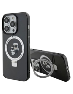 KARL LAGERFELD CARCASA MAGSAFE RINGSTAND KC IPHONE 16 PRO MAX NEGRO