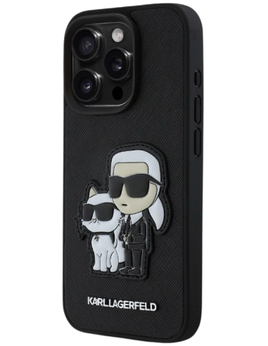 KARL LAGERFELD CARCASA SAFFIANO K&C IPHONE 15 PRO MAX NEGRO