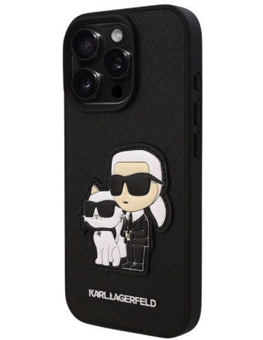 KARL LAGERFELD CARCASA SAFFIANO K&C IPHONE 16 PRO MAX NEGRO