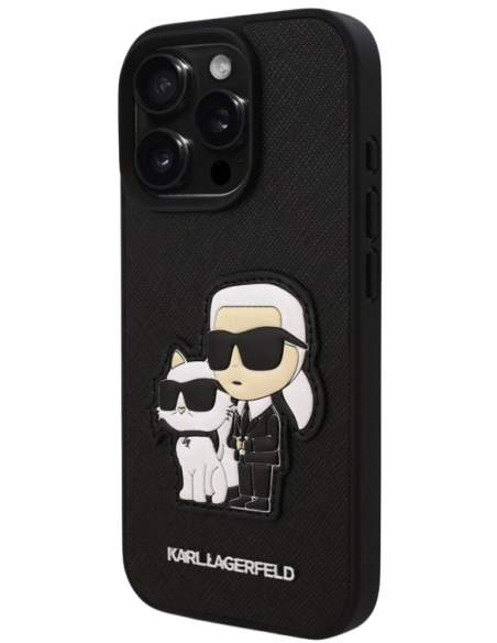 KARL LAGERFELD CARCASA SAFFIANO K&C IPHONE 16 PRO MAX NEGRO