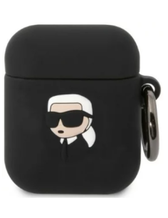 KARL LAGERFELD FUNDA 3D KARL SILICONA AIRPODS 1/2 NEGRO