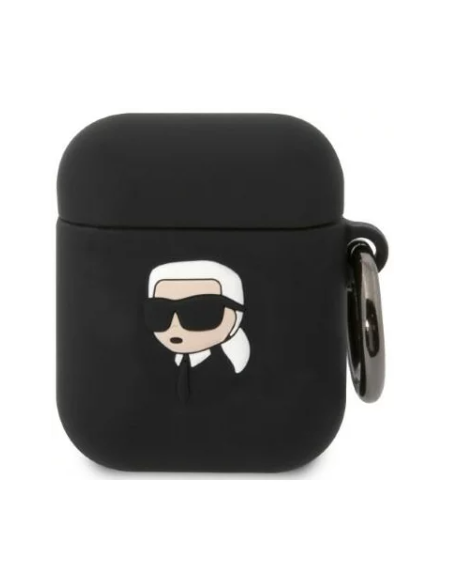 KARL LAGERFELD FUNDA 3D KARL SILICONA AIRPODS 1/2 NEGRO