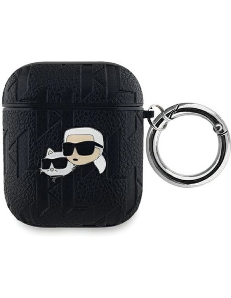 KARL LAGERFELD FUNDA K&C HEAD PIN AIRPODS 1/2 NEGRO