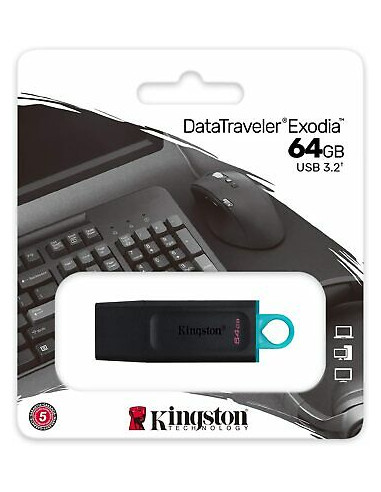 KINGSTON  PENDRIVE 64GB DATA TRAVELER  EXODIA USB 3.2