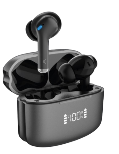 KSIX AURICULARES ANC / ENC / PANTALLA / NEGRO