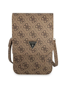 GUESS BANDOLERA 4G TRIANGLE MARRON