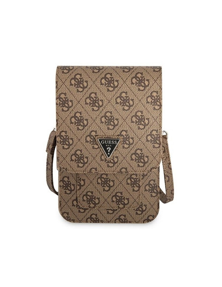 GUESS BANDOLERA 4G TRIANGLE MARRON